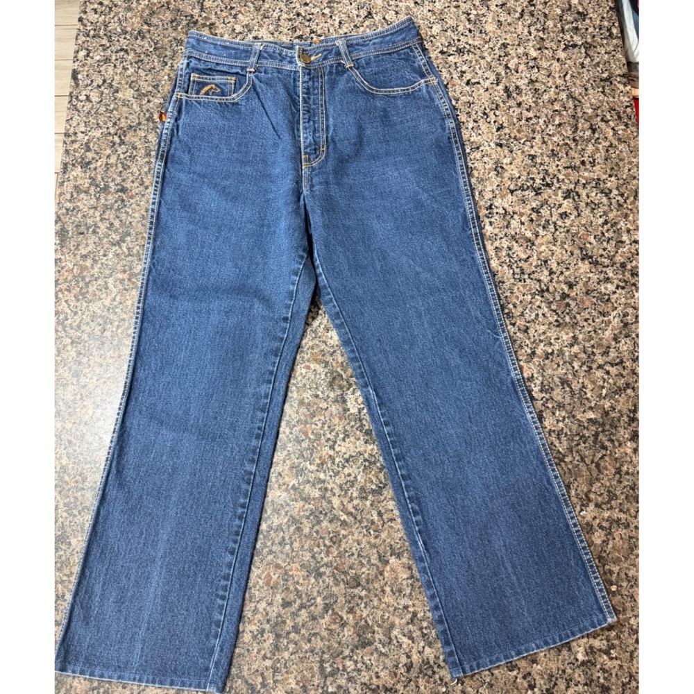 Vintage Jordache High Waisted‎ Straight Leg Jeans Dark Wash Denim Size 16L